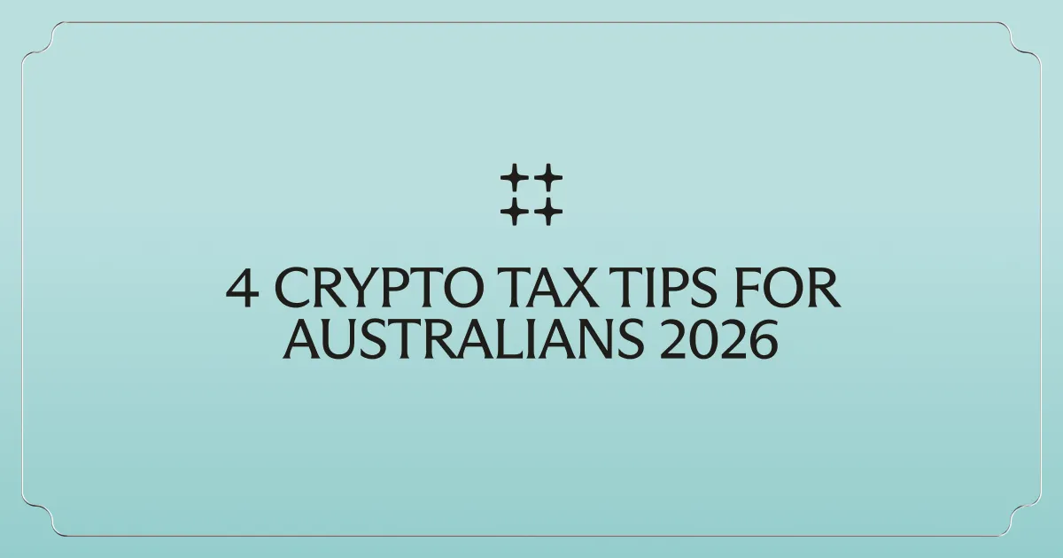 4 crypto tax tips for Australians 2026